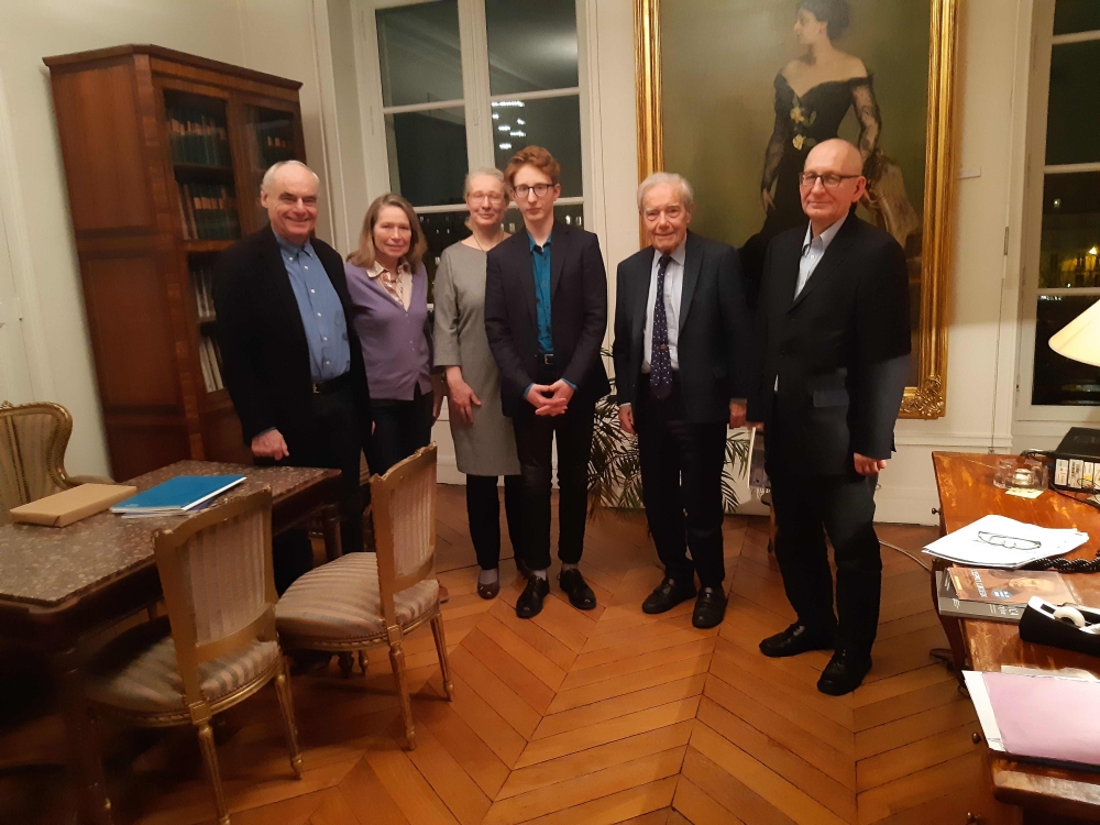 Od lewej: prof. M. Tomaszewski, A. Czarnocka, B. Gawrońska - Oramus, J. Oramus, C.P. Zalewski, R. Oramus