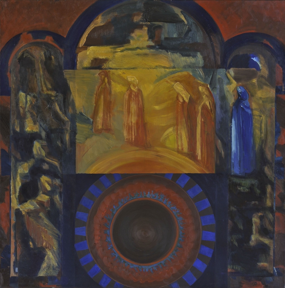 R. Oramus, Katedra XIII, 2008-2011;  akryl, olej, płótno