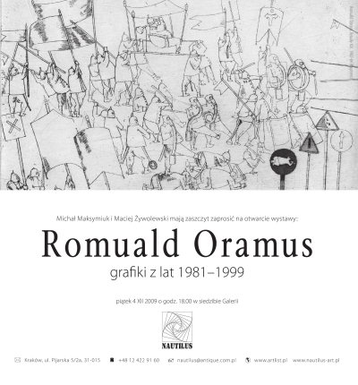 Plakat i zaproszenie wystawy w Galerii Nautilus