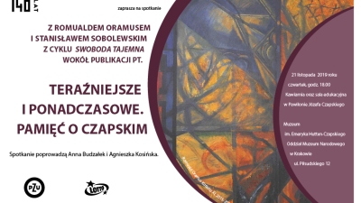 zaproszenie na spotkanie w Pawilonie J. Czapskiego