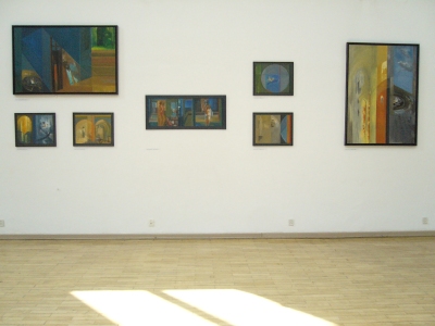 Obrazy z cyklów Rytuały codzienności (2002-2003) i  Realne - nierealne ( 2004-2005)