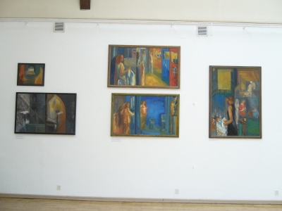 Obrazy z cyklów Rytuały codzienności (2002-2003) i  Realne - nierealne ( 2004-2005)