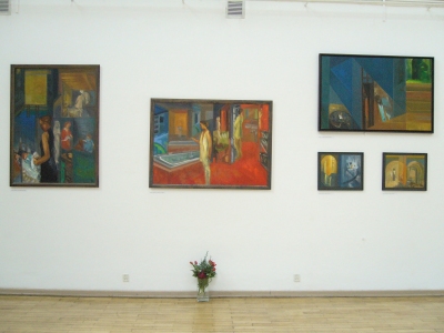 Obrazy z cyklów Rytuały codzienności (2002-2003) i  Realne - nierealne ( 2004-2005)