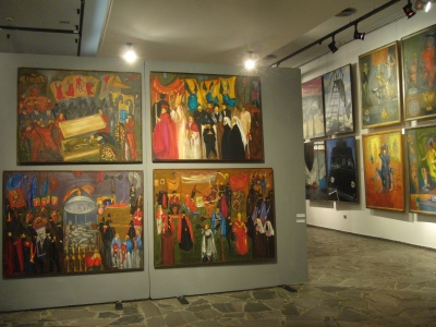 Po lewej Oramus, obrazy z cyklu Funeralia